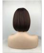 Brown Short Straight Bob Synthetic Hair Full Women Wig