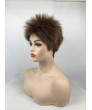 Short Light Brown Heat Resistant Fiber Party Full Wig 