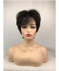 Short Brown Synthetic Hair Full Wigs