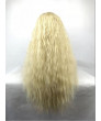 Blonde Long Curly Heat Resistant Fiber Full Synthetic Hair Wig with Full Bang