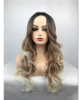 Capless Long Curly Synthetic Hair Ombre Full Wig