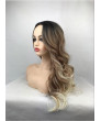 Capless Long Curly Synthetic Hair Ombre Full Wig