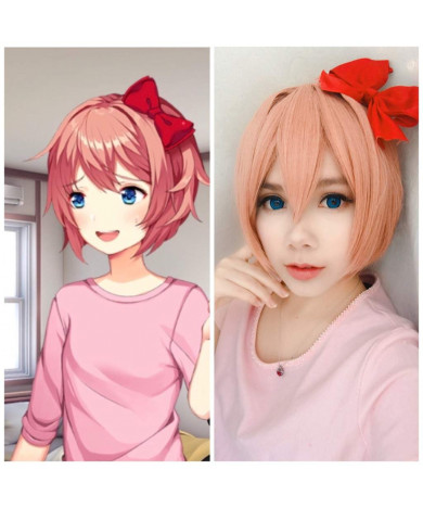 Doki Doki Literature Club Sayori Pink Cosplay Wig Free Shipping 18 99 Doki Doki Literature Club Sayori Pink Cosplay Wig Free Shipping 18 99