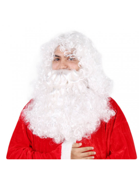 Christmas Santa Claus Costume Wig Beard Set