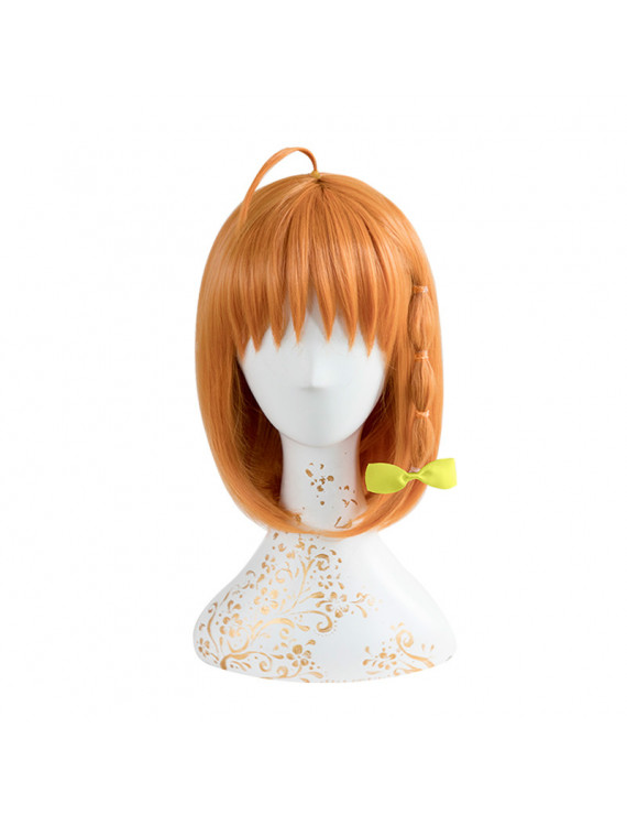 Love Live! Sunshine!! Orange Short Staight Heat Resistant Fiber Cosplay Wig