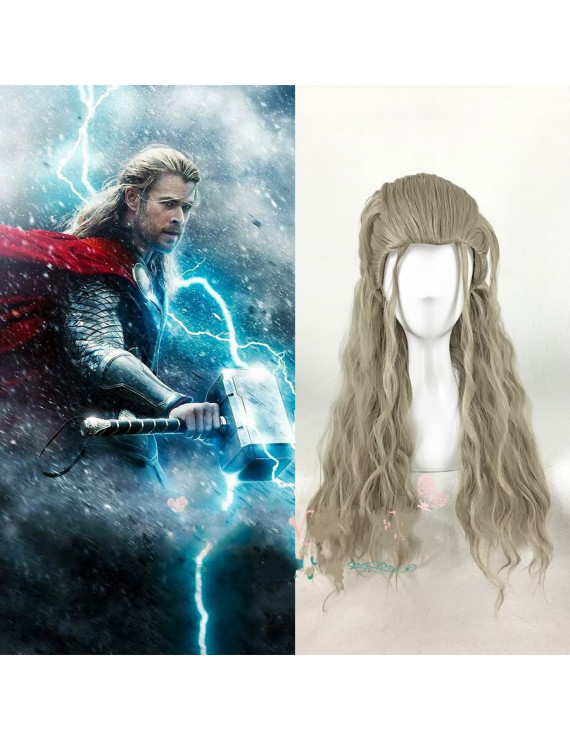 Marvel's The Avengers Thor Gray Long Curly Cosplay Wig