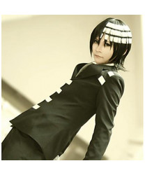 Soul Eater Death the kid Short Black White Cosplay Wig