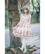 Apricot Short Sleeves Cotton Chiffon Sweet Lolita Dress Cosplay Costume