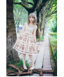 Apricot Short Sleeves Cotton Chiffon Sweet Lolita Dress Cosplay Costume