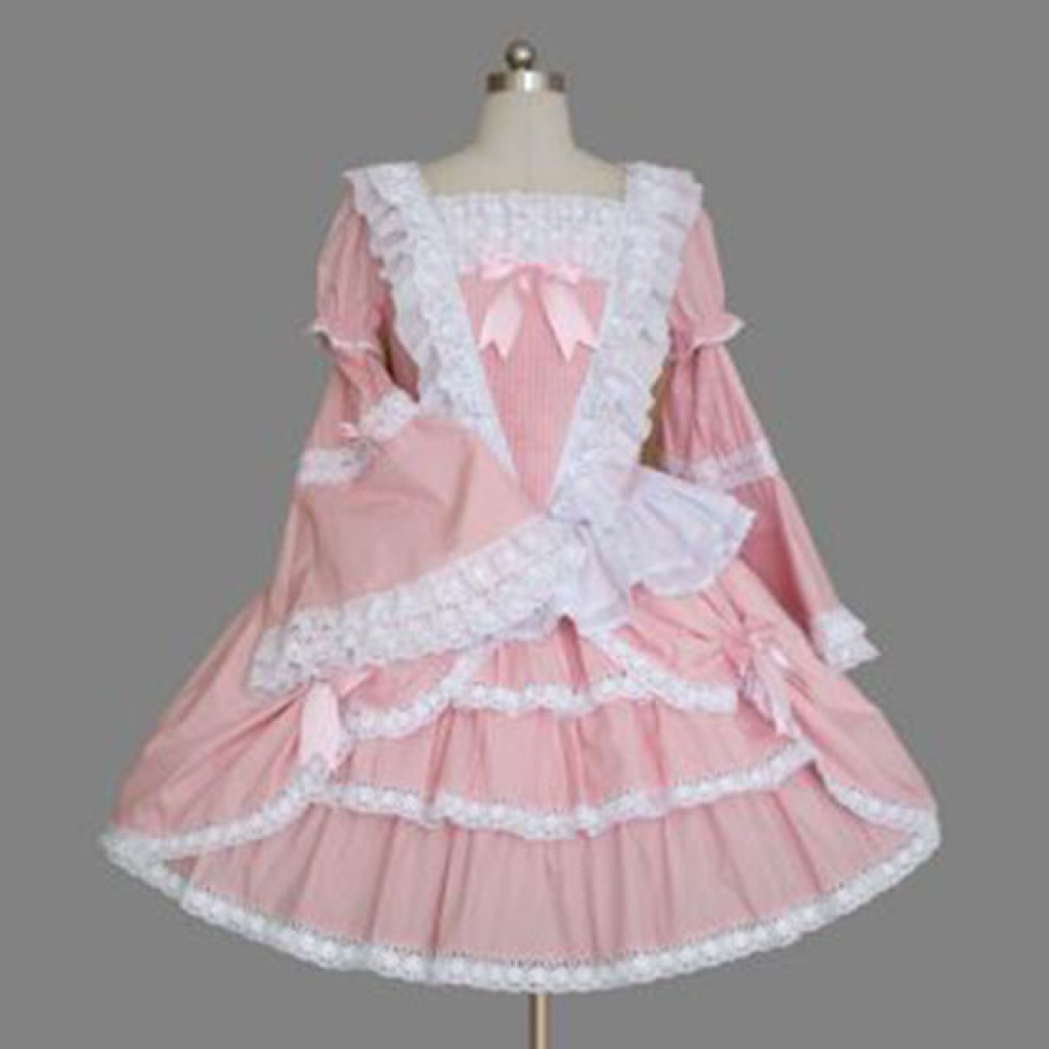 pink and white lolita dress