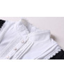 Sweet Cross Embroidery Black And White Lolita Dress for Women