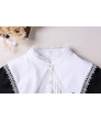 Sweet Cross Embroidery Black And White Lolita Dress for Women
