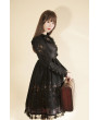 Cotton Chiffon Retro Gothic Lolita Long Sleeves Window Dress