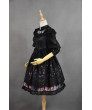 Cotton Chiffon Retro Gothic Lolita Long Sleeves Window Dress