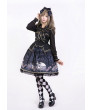 Purple Retro Gothic Lolita Long Sleeves Jumper Dress