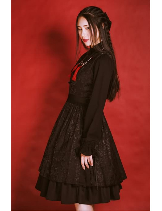 Gothic Lolita Dresses Fragrance of Obscure Obscure Jacquard JSK