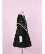 Retro Black Gothic Lolita Long Sleeves Dress And Shawl