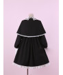 Retro Black Gothic Lolita Long Sleeves Dress And Shawl