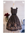 Sweet Printing Lolita Dress Braces Knee Length Summer Skirt for girls