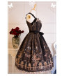 Sweet Printing Lolita Dress Braces Knee Length Summer Skirt for girls