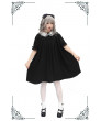 Sweet Black Gothic Lolita Short Sleeves Sweater Dress jumper