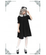 Sweet Black Gothic Lolita Short Sleeves Sweater Dress jumper