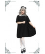 Sweet Black Gothic Lolita Short Sleeves Sweater Dress jumper