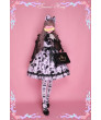 Diamond Honey Cherry Cross Lolita Cute Gothic Little Devil Lolita Dress