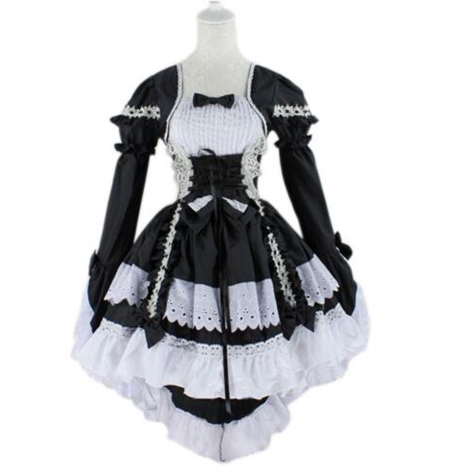 Sweet Gothic Lolita Maid Dress Anime Maid Cosplay Costume Uniform Free Shipping 59 99