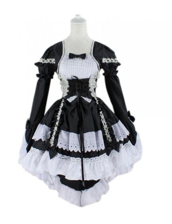 Sweet Gothic Lolita Maid Dress Anime Cosplay Costume Uniform 