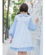 Fashion Lolita Dress Alice Cute Doll Collar Chiffon Party Dress With Overskirt