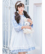 Fashion Lolita Dress Alice Cute Doll Collar Chiffon Party Dress With Overskirt