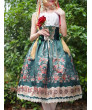 AlpenRose Gothic Ethnic Surface Spell Party Lolita High Waist Fishbone Skirt