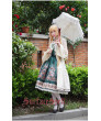 AlpenRose Gothic Ethnic Surface Spell Party Lolita High Waist Fishbone Skirt