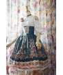 AlpenRose Gothic Ethnic Surface Spell Party Lolita High Waist Fishbone Skirt