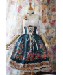 AlpenRose Gothic Ethnic Surface Spell Party Lolita High Waist Fishbone Skirt