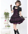 Black Cotton Short Sleeve Bow Square-collar Gothic Lolita Dress