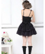 Suspenders side collar multilayer strapped plaid cotton camisole Lolita dress