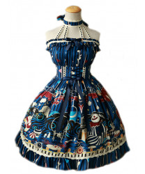 Sweet Lolita Dress Magic Tea Party Gondola Original Print JSK Dress