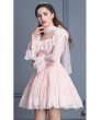 Lace High Waist- Trumpet Sleeves- Square Collar~ Sweet Lolita Cupcake Dress