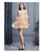 Hollow Lace, Half Sleeves , High Waist , Princess Lolita Dress