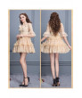 Hollow Lace, Half Sleeves , High Waist , Princess Lolita Dress