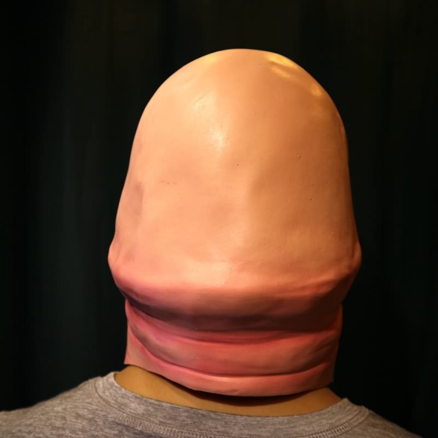 Funny Natural Latex Penis Dick Head Full Face Cosplay Mask Free