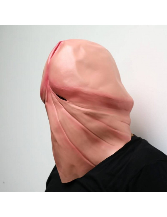 Funny natural latex penis dick head full face cosplay mask