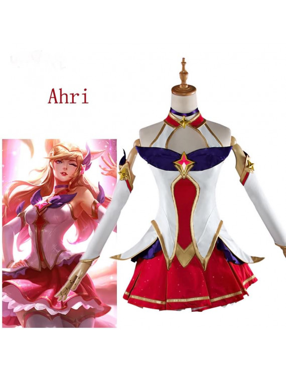 League of Legends LOL Ahri Cosplay Costume The Nine-Tailed Fox Costume Women Star Guardian Ahri Cosplay Game