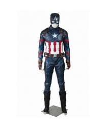 Captain America Steven Rogers Pleather Movie Cosplay Costumes