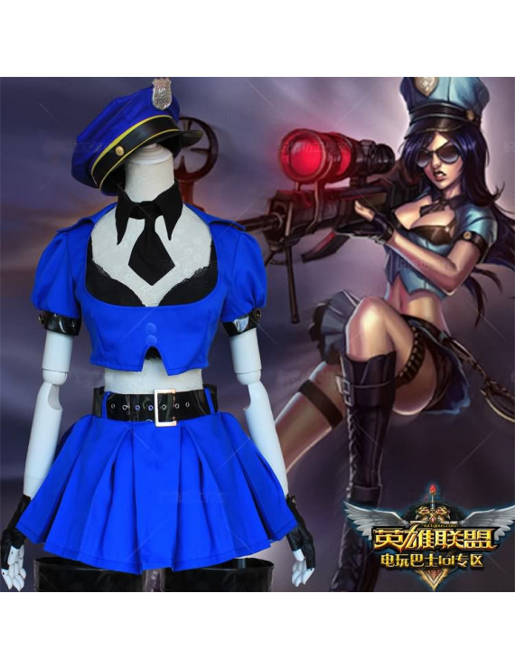 League of Legends the Sheriff of Piltover Caitlyn Cosplay Costumes