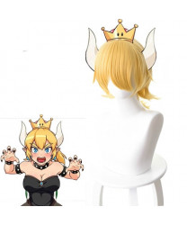 Super Mario Bros Princess Bowsette Bowser Cosplay Wig