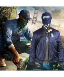 Watch Dogs 2 Marcus Holloway Cosplay Costume Jacket Sweater Mask Hat Bag