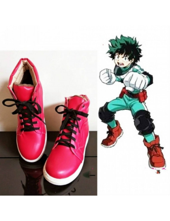 My Hero Academia Midoriya Izuku Deku Red Shoes Cosplay Shoes Boots